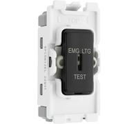 BG RPCDB12EL Evolve Grid Black 20A 20AX 2 Way 1 Pole EMG LTG TEST Secret Key Switch Module
