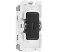 BG RPCDB12KY Evolve Grid Black 20A 20AX 2 Way 1 Pole Secret Key Switch Module