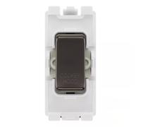 BG RRCHBN Black Nickel 20A DP Appliance Grid Switch Labelled Cooker Hood