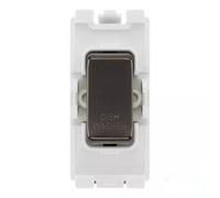 BG RRDWBN Black Nickel 20A DP Appliance Grid Switch Labelled Dish Washer