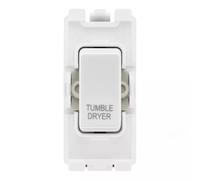 BG RRTDW White 20A DP Appliance Grid Switch Labelled Tumble Dryer