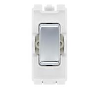 BG RRUPPC Polished Chrome 20A DP Appliance Grid Switch Labelled Unprinted Rocker