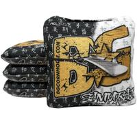 BG Samurai Cornhole Bags | Exclusive to Amazon | Set of 4 ACL Cornhole Bags | ACL Stamped 2026 | Color: Launch Edition Black & White