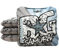 BG Samurai Cornhole Bags | Exclusive to Amazon | Set of 4 ACL Cornhole Bags | ACL Stamped 2026 | Color: Pop Art Grey & Blue