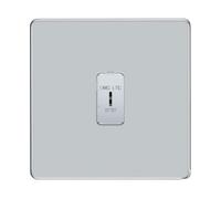 BG Screwless Polished Chrome 1G 2 Way Single Pole Emergency Light Test Key Grid Switch