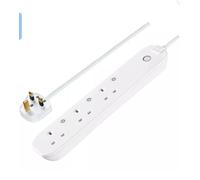 BG Smart EHC31 3 Gang Way Triple Socket Extension Lead 1m White Home App wiFi