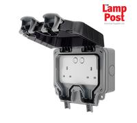 BG Smart! Weatherproof Outdoor Switched Double Socket Polycarbonate (PC)