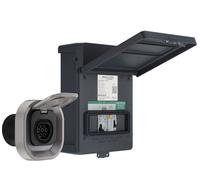 BG Sync Energy EVLR7MS Link EV Charger Recessed Socket 7.4kW 32A Silver with Metal Control Box - Wi-Fi + LAN