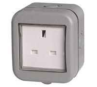 BG Weatherproof IP55 13Amp Unswitched 1 Gang Socket