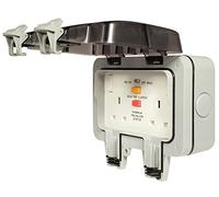 Bg Weatherproof IP66 2 Gang 13A DP RCD Switched Socket Latching (329977)