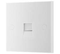 BG 9BTS/1 White Square Edge Slave Telephone Socket (Screw)