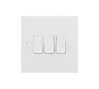 Bg White 20A 2 Way 3 Gang Light Switch