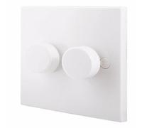 Bg White Profile Double 2 Way 400W Dimmer Switch