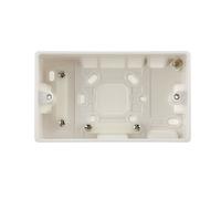 BG White Round Edge Double Surface Box 50mm