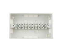 BG White Square Edge 10 Way Connection Unit