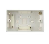 BG White Square Edge Double Surface Box 50mm