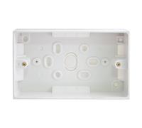 BG White Square Edge Double Surface Pattress 32mm