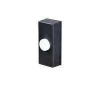 BG Wired Door Bell Push for Standard Wired Door Chimes Replacement - Black with White Press Button