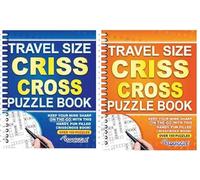 BG Wiro Travel Size Wordsearch Sudoku Code Breaks Criss Cross Crossword A5 Puzzle Books, Choose Your Set of 2 (CRISS CROSS)