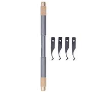 BGA CPU Chip Removal Tool Ultra Thin Blade Glue Remover Kit for Electronic Repair with Aluminum Alloy Handle and SK5 Steel Blades (Grey)