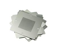 BGA Reballing Kit, 90mm Reball Station Fixture with 10pcs SMD Stencil Template Set for PCB Repair 0.3-0.76mm Thickness, Metal