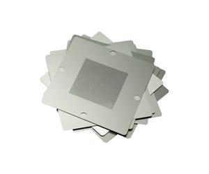 BGA Reballing Kit, 90mm Reball Station Fixture with 10pcs SMD Stencil Template Set for PCB Repair 0.3-0.76mm Thickness, Metal