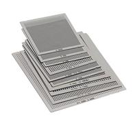 BGA Reballing Station with Steel Mesh and Handle - Adjustable Ball Placement Table for Soldering Work, Compatible with 90x90mm Templates - Lightweight Alloy Fixture (Steel mesh)