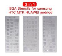 BGA Stencil Kit for Soldering Repair Compatible with MTK Series, HTC, for Huawei and Android - 3 in 1 Reballing Templates for IC Chips