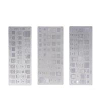 BGA Stencil Set 3-Piece for Samsung HTC Huawei MTK | 3 Piece Set Compatible with Samsung, HTC, Huawei, MTK, Durable Steel, Precise Fit