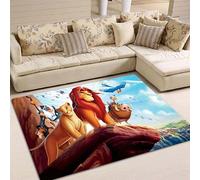 BGAFAG Non-Slip Lion King Cartoon Printed Carpet For Balcony Living Room Bedroom Home Outdoor E7190 120X160Cm