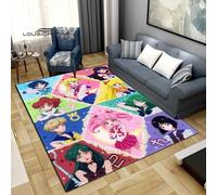 BGAFAG Sailor Moon Cartoon Carpet For Home Living Room Bedroom Large Area Rug Soft Children'S Room Anime Decoration E7780 60X90Cm