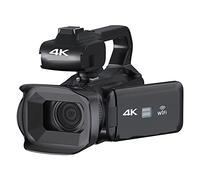 BGAZA 18X Full 4K 60FPS Professional Camcorder For Live Stream Webcam 64MP Digital Video Camera 4 Rotate Screen Vlog Recorder(64G SD Card,Standard)