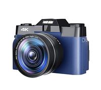 BGAZA 48MP 4K Photography Digital Camera Flip Screen Selfie Camcorder Wide Macro Lens Video Cameras Time Lapse(16G TF Card,With Lens)