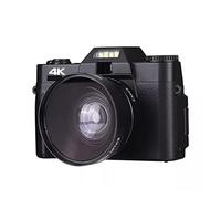 BGAZA 48MP Digital Camera 3" Flip Screen Selfie Camcorder 4K Web Cam Vintage Vlog Video Recorder Streaming Camcorder(With 32GB TF card,With Lens)