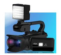 BGAZA 64MP Live Streaming Camera 4K Digital Camcorder 18X Webcam Rotate Touch Screen Video Vlog Recorder 18X Zoom(NO SD Card,With Light)