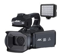 BGAZA 64MP Vlog Camcorder 4K HD Photography Video Camera Live Streaming 18X Zoom AF Digital Recorder Rotate Touch Screen(NO SD Card,With Fill Light)