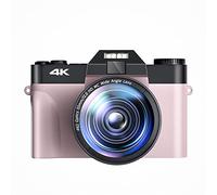 BGAZA Digital Photo Camera Vlog Camcorder For Webcam Wide Angle 16X Digital Zoom 48MP Photography 3 Inch Flip Screen(With 128GB TF card,With 2 Lens-03)