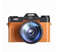 BGAZA Digital Photo Camera Vlog Camcorder For Webcam Wide Angle 16X Digital Zoom 48MP Photography 3 Inch Flip Screen(Standard,With 2 Lens-01)