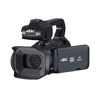BGAZA Professional 4K Video Camera 64MP Camcorder 4" Touch Screen Full UHD Vlog Streaming Camera Digital Recorder Webcam(64G SD Card,No Microphone)