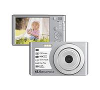 BGAZA Retro Vintage Compact Digital Photo Cameras For Photography 48MP 4K Vlog Camcorder Auto Focus Portable Video Recorder(16G SD Card,Silver)