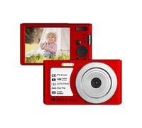 BGAZA Small Digital Camera 4K 2.8" IPS Screen 16X Zoom Auto Focus Face Detection Self-Timer Vlog Camera 48MP For Kids AF Photography(64G TF Card,Rosso)