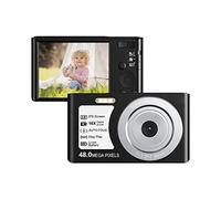 BGAZA Small Digital Camera 4K 2.8" IPS Screen 16X Zoom Auto Focus Face Detection Self-Timer Vlog Camera 48MP For Kids AF Photography(128G TF Card,Nero)