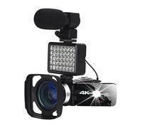 BGAZA Wide Angle 4K Camcorder Infrared Night Vision Vlog Video Camera For Stream Slow Motion 18X Loop Recording Digital Camera(64G SD Card)