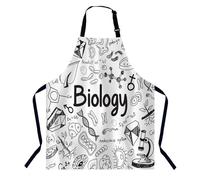 BGBDEIA Biology Science Theory Apron for Women Men, Adjustable Apron Cooking Kitchen Chef Apron for Home Kitchen, Baking Gardening BBQ, Coffee House, Restaurant