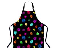 BGBDEIA Color Paws Kitchen Apron for Women Men, Adjustable Apron Chef Bakers Apron Cooking Apron Cooking Baking Gardening