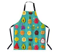 BGBDEIA Cute Cartoon Fruit Kitchen Apron, Unisex Adjustable Waterproof Design for Women Men, Home Kitchen, Restaurant, Coffee House