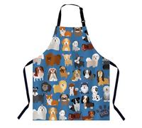 BGBDEIA Dog and Puppy Chef's Apron for Men and Women - Kitchen and BBQ Bib for Cooking, Baking, Butchers and Catering