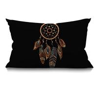 BGBDEIA Dreamcatcher Cushion Cover Embroidery Tribal Dream Catcher Boho American Talisman Cotton Linen Decorative Rectangular Throw Pillow Cover Pillowcase for Sofa and Bed Couch 12"X20" 30 x 50 cm
