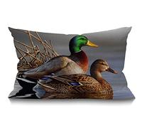 BGBDEIA Ducks On the Water new Cushion Cover Lumbar Pillow Covers Home Decorative Cotton Linen Pillow Case for Sofa Couch Housewarming Gifts Family Room Décor 30 x 50 cm 12 x 20 Inch