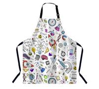 BGBDEIA Education and Science Apron for Women Men, Adjustable Apron Cooking Kitchen Chef Apron for Home Kitchen, Baking Gardening BBQ, Coffee House, Restaurant